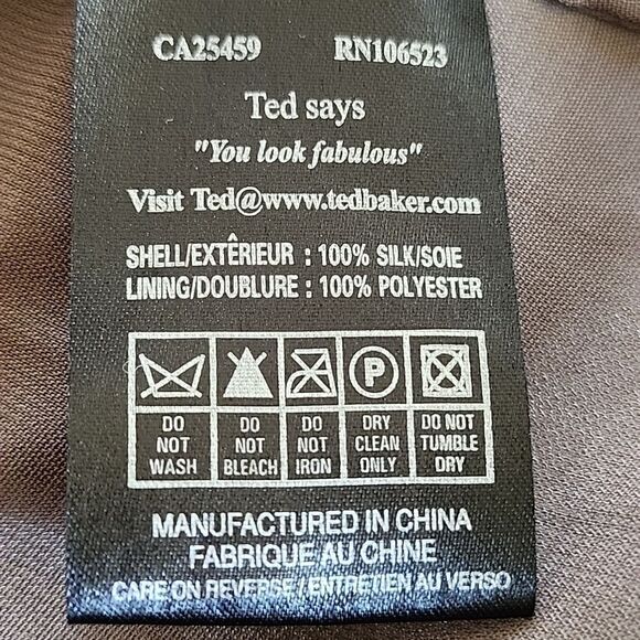 Ted Baker 100% Silk Strapless Dress - Picture 8 of 9